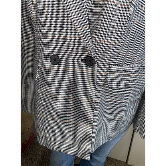 Cupcakes & Cashmere Blazer Multi Houndstooth Check Plaid Jacket Size Large NWT - Picture 2 of 11